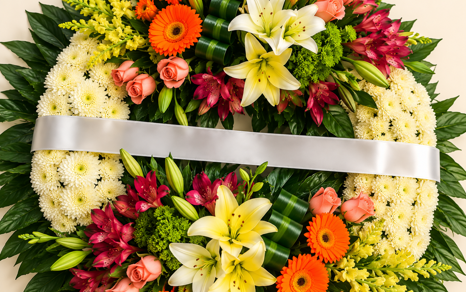 Corona Fúnebre Flores Varias