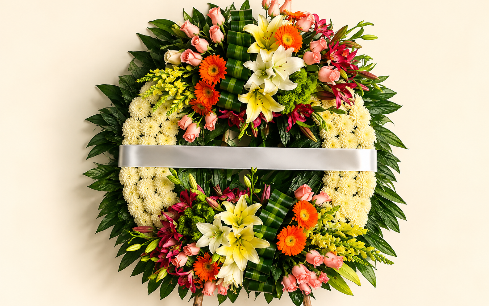 Corona Fúnebre Flores Varias